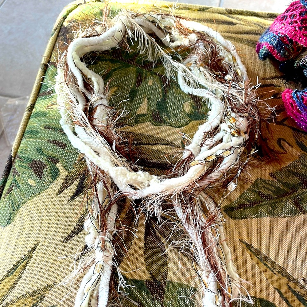 Handmade scarf necklace
